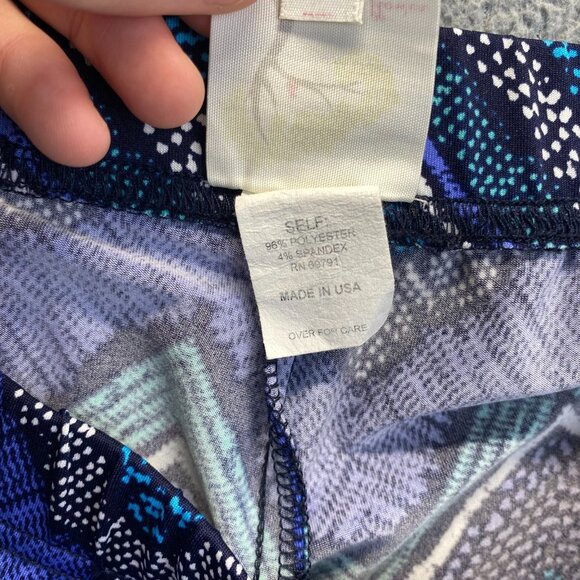 Fig and Flower Geometric Wide Leg Pull On Pant Woman’s Size M,Elastic Waist - Picture 8 of 10